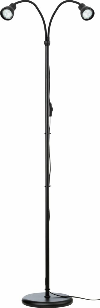 Svart golvlampa dubbel